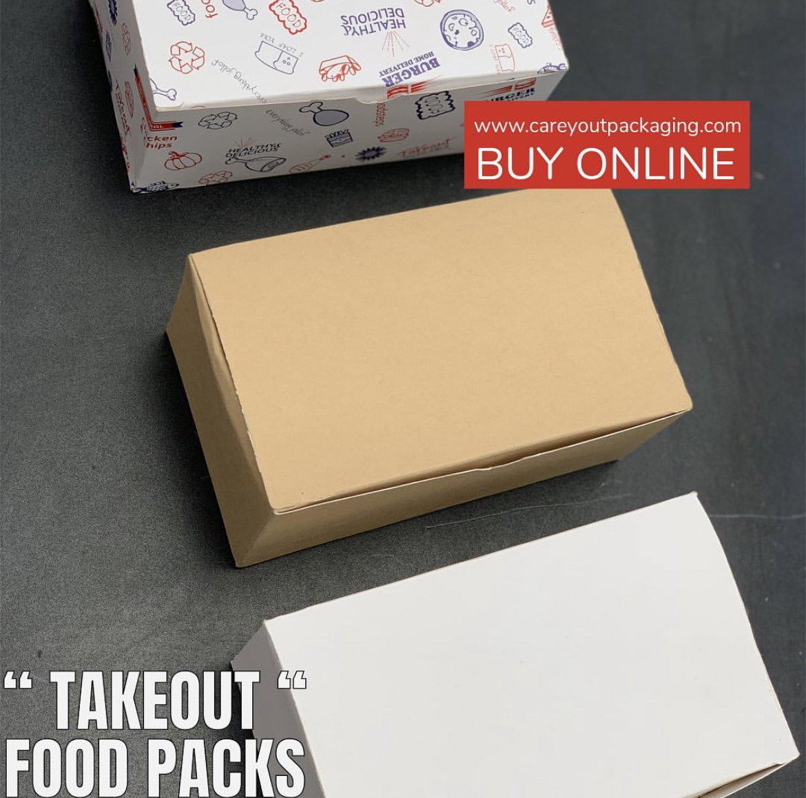 QUICK SERVICE TAKEOUT BOXES - PLAIN BROWN _5