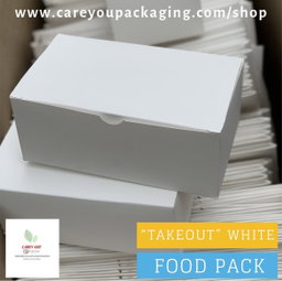 QUICK SERVICE TAKEOUT BOXES - PLAIN WHITE 