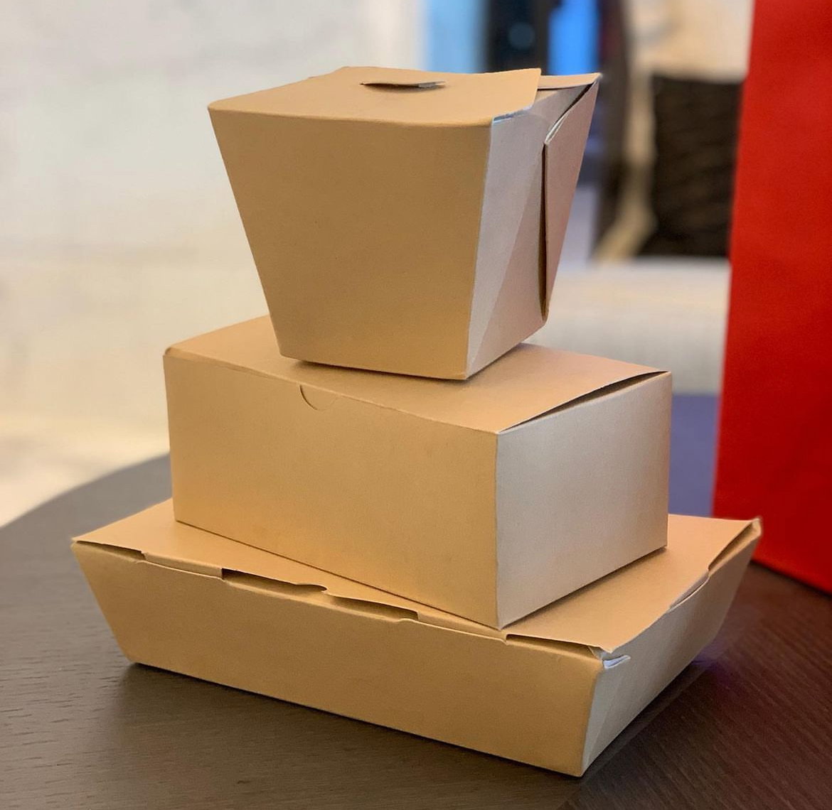 QUICK SERVICE TAKEOUT BOXES - PLAIN BROWN _1