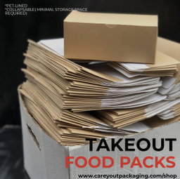 QUICK SERVICE TAKEOUT BOXES - PLAIN BROWN 