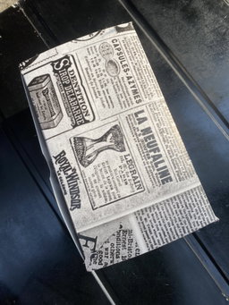  QUICK SERVICE TAKEOUT BOXES - RETRO NEWSPAPER PRINTS 