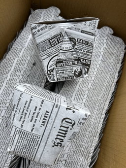 CHINESE TAKEOUT PAILS - RETRO NEWSPAPER PRINTS  - 946ml (32oz)