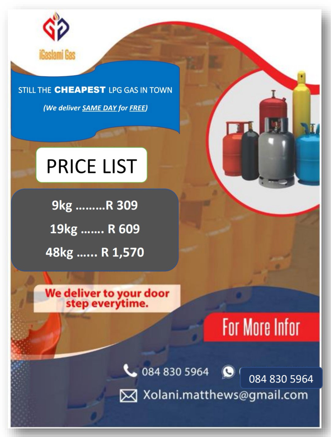 48kg - Gas Refill/Exchange 