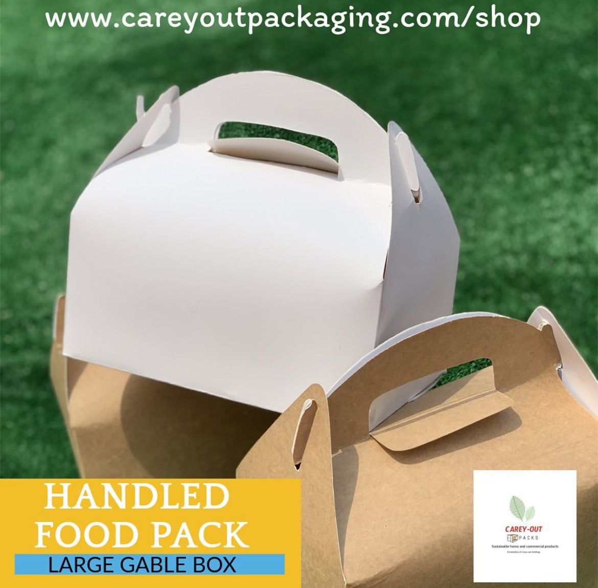 TAKEOUT GABLE BOXES - PLAIN WHITE _3