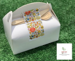 TAKEOUT GABLE BOXES - PLAIN WHITE 
