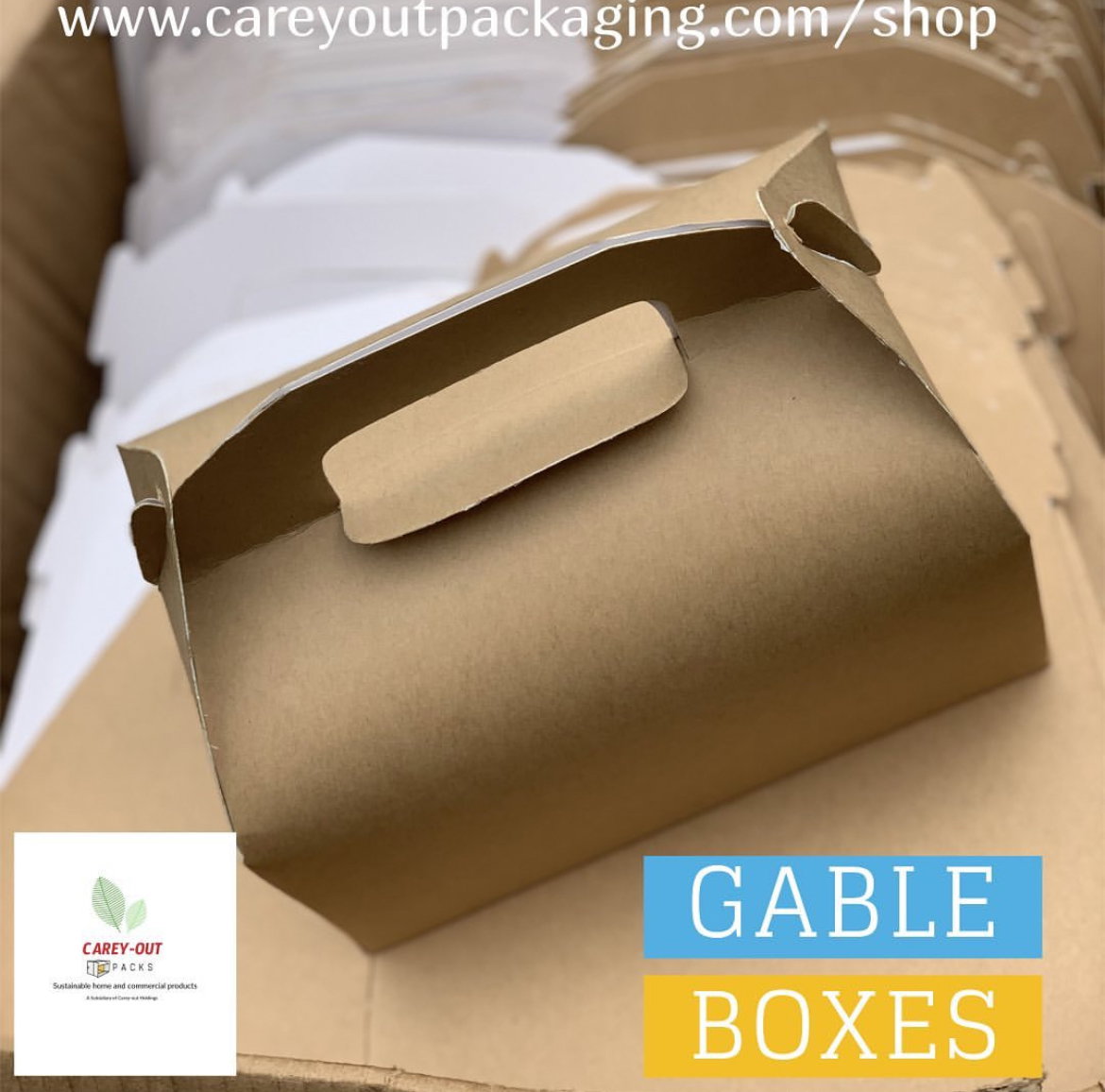 TAKEOUT GABLE BOXES - PLAIN BROWN - _2