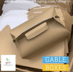TAKEOUT GABLE BOXES - PLAIN BROWN - 