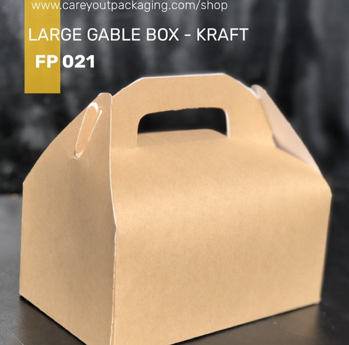 TAKEOUT GABLE BOXES - PLAIN BROWN - _1