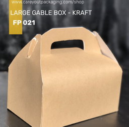 TAKEOUT GABLE BOXES - PLAIN BROWN - 