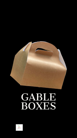 TAKEOUT GABLE BOXES - PLAIN BROWN - 