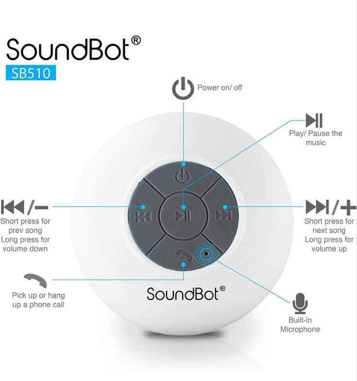 Bluetooth Waterproof Shower Speaker_9