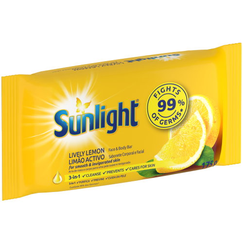 Sunlight Cleansing Face And Body Bar Soap Lively Lemon 175g