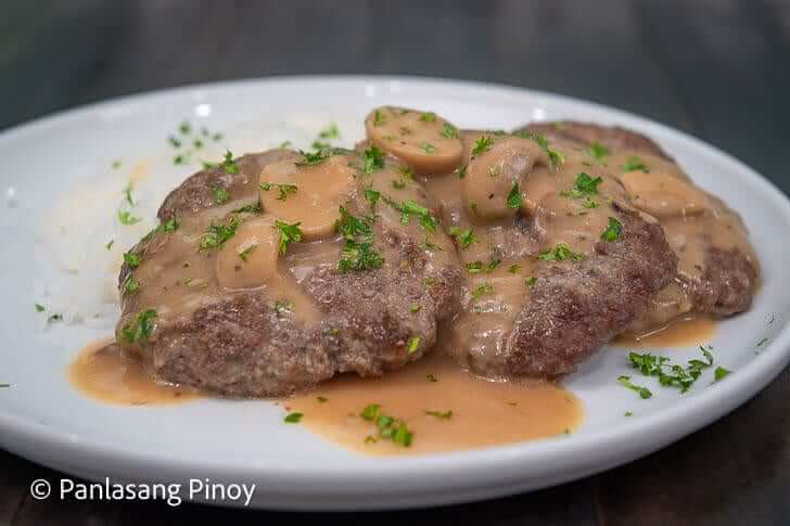 Burger steak (served on hot plate)