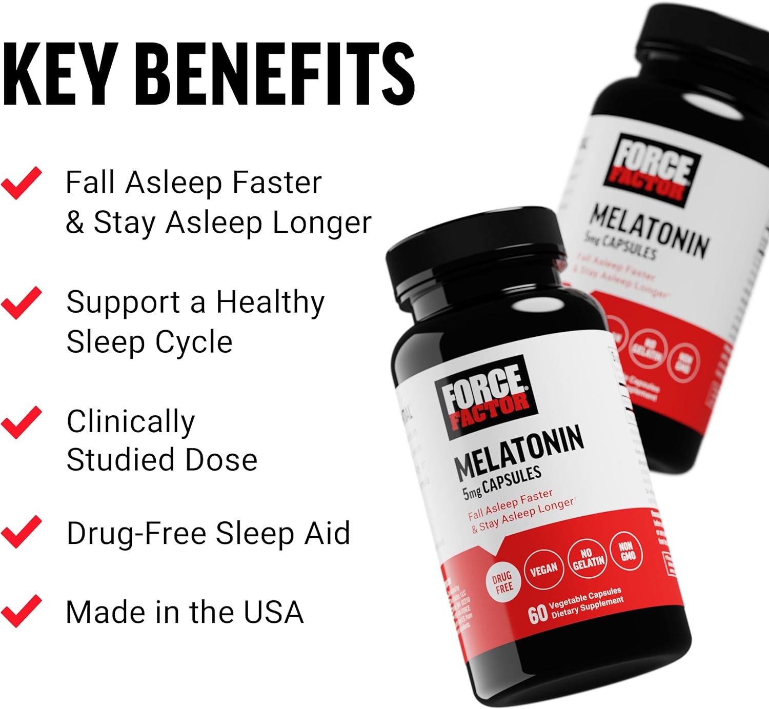 FORCE FACTOR MELATONIN 5MG - 60 CAPSULES_4