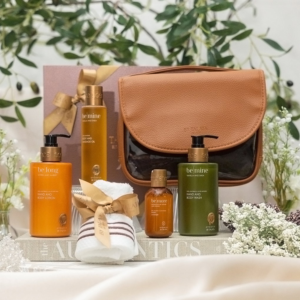 Very Merry Body & Wellness = Travel Bag Gift Set - TAN_0