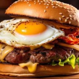 Texas burger( Bacon, Egg, Beef & Cheese)