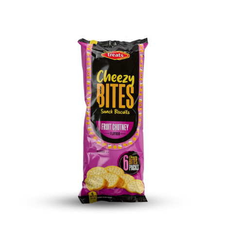 TASTY TREATS CHEZZY BITES 6 PACK FRUIT CHUTNEY 30GR.