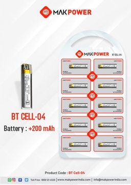 Mak Power BT Neckband Battery +200mAh (Set of 10)
