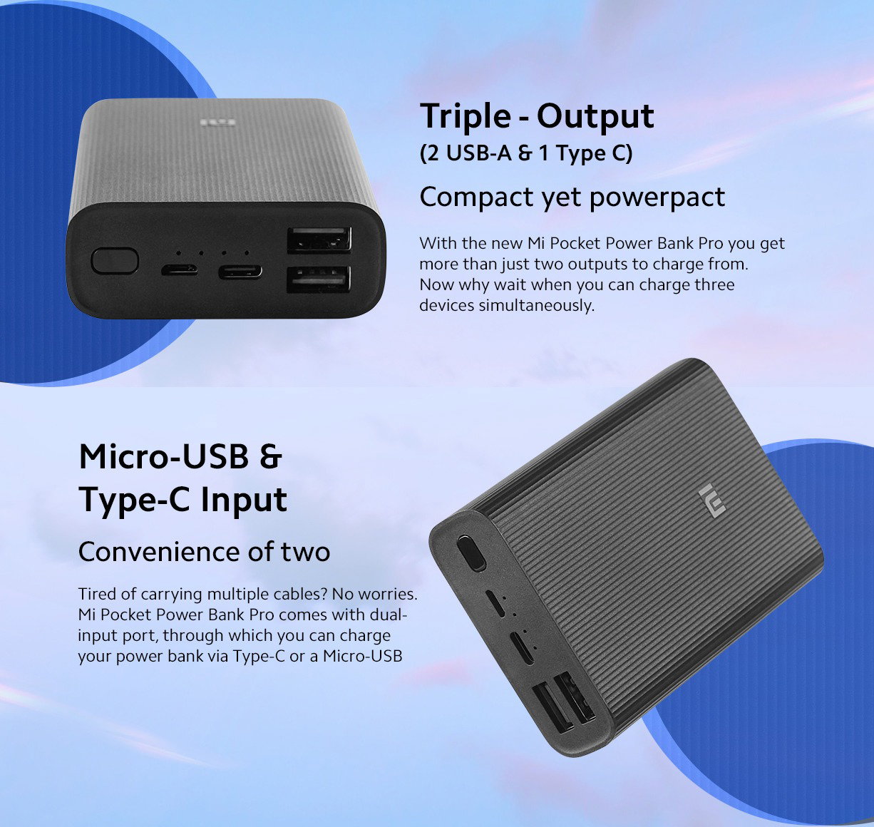 Xiaomi 10000mAh Mi Pocket Power Bank Pro 22.5W Fast Power Delivery (PD)_3