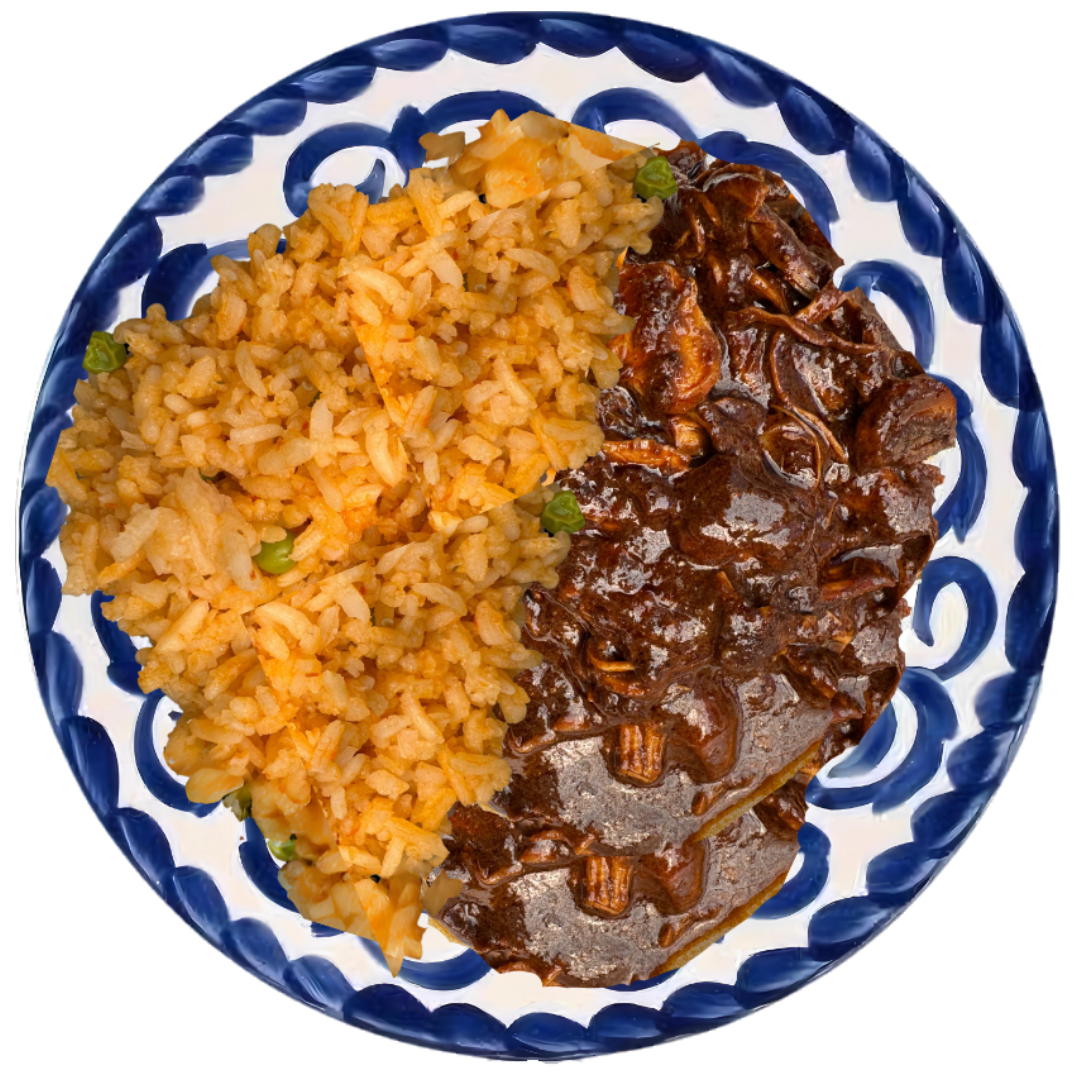 Orden de Mole rojo con arroz rojo_0