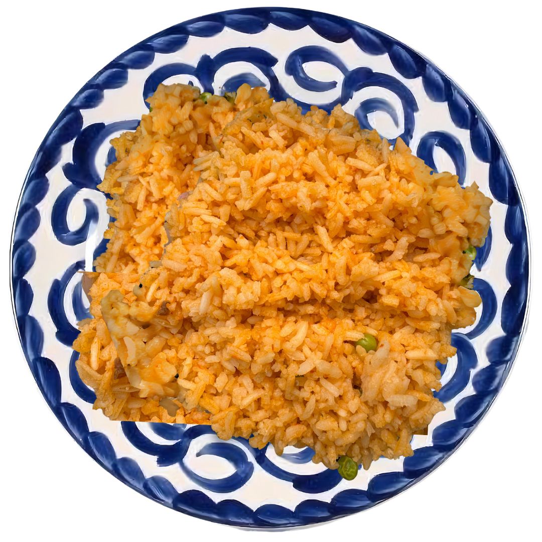 Media orden de arroz rojo casero con chícharos _0