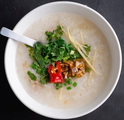 Rice Soup with Chicken and Egg