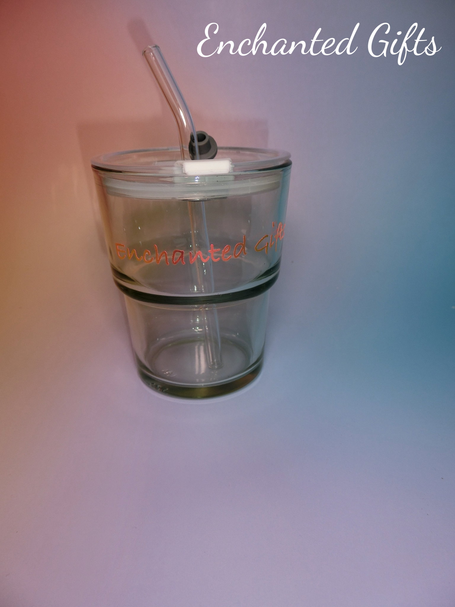 "Bamboo Glass Cup With Straw_3