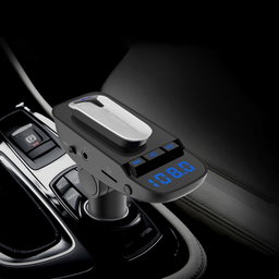 2 in 1 Hands-Free Calling Car Kit Wireless Bluetooth Headset 
