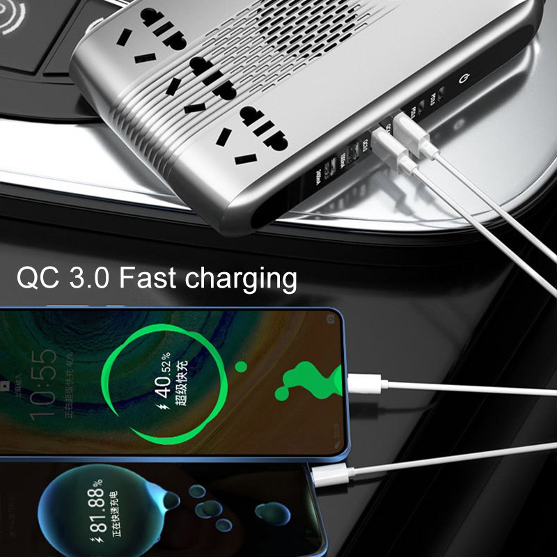 300W Smart Car LED Digital Display Power Inverter _11