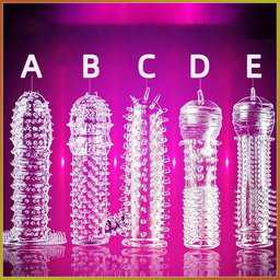 Penis Cock Ring for Male Sheath Reusable  Condom Ribbed Stimulate Ejaculation Delay Penis Sleeve Sex Toys