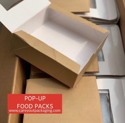 PLAIN KRAFT BROWN “ER” TAKEOUT BOXES - 8” x 8” x 3.5” / WINDOWED & NON WINDOWED 