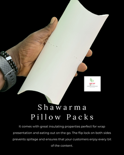 SHAWARMA PILLOW PACKS - WHITE - CLOSED TOP ( NON WINDOWED)