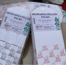 SHAWARMA PILLOW PACKS - CHICKEN & BEEF / WINDOWED AND NON WINDOWED 