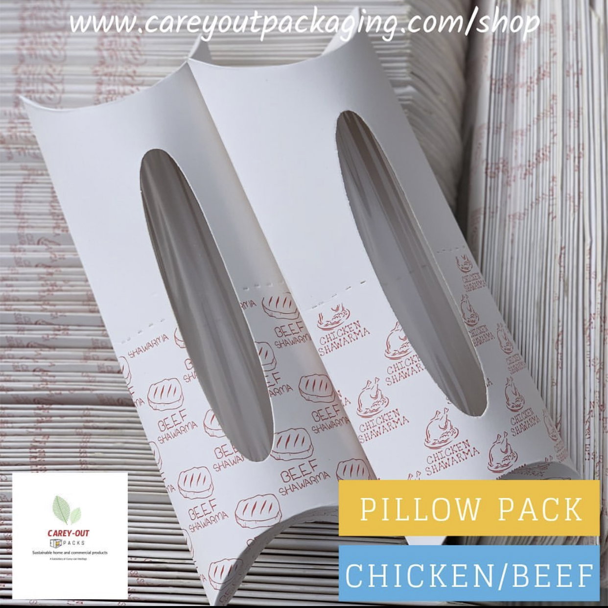 SHAWARMA PILLOW PACKS - CHICKEN & BEEF / WINDOWED AND NON WINDOWED _4