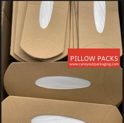 KRAFT SHAWARMA PILLOW PACKS - 380gsm / WINDOWED & NON WINDOWED 