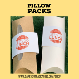KRAFT SHAWARMA PILLOW PACKS - 380gsm / WINDOWED & NON WINDOWED 