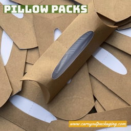KRAFT SHAWARMA PILLOW PACKS - 380gsm / WINDOWED & NON WINDOWED 