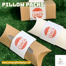 KRAFT SHAWARMA PILLOW PACKS - 380gsm / WINDOWED & NON WINDOWED 