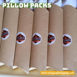 KRAFT SHAWARMA PILLOW PACKS - 380gsm / WINDOWED & NON WINDOWED 
