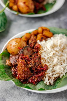 Rice & ayamase sauce
