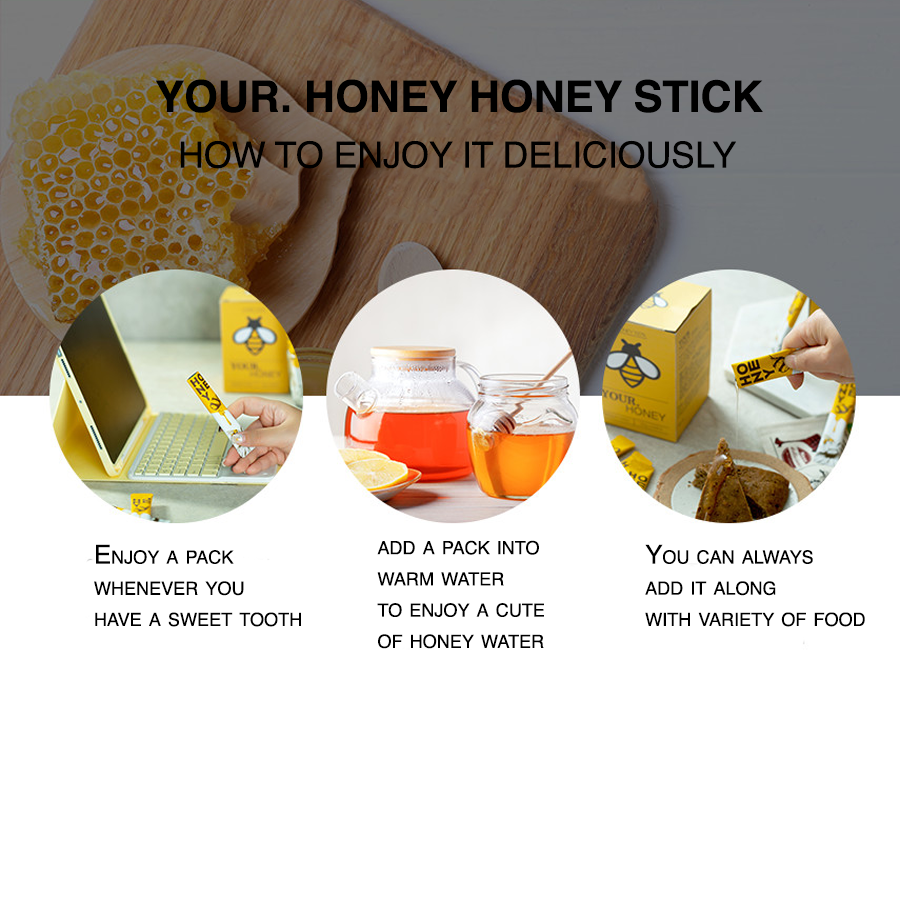 SunFarm - 100% Natural Pure Acacia Honey Sticks (10g x 50sticks)_5