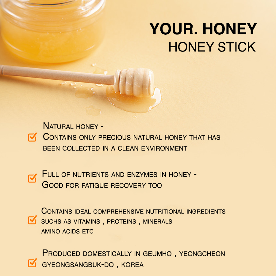 SunFarm - 100% Natural Pure Acacia Honey Sticks (10g x 50sticks)_3