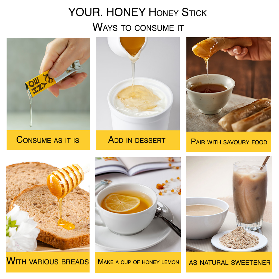 SunFarm - 100% Natural Pure Acacia Honey Sticks (10g x 50sticks)_4