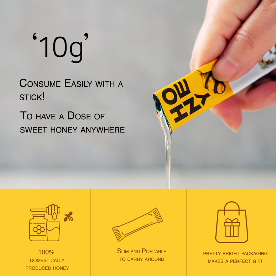 SunFarm - 100% Natural Pure Acacia Honey Sticks (10g x 50sticks)_1