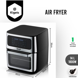 14L Digital Air Fryer With Rotisserie Function 