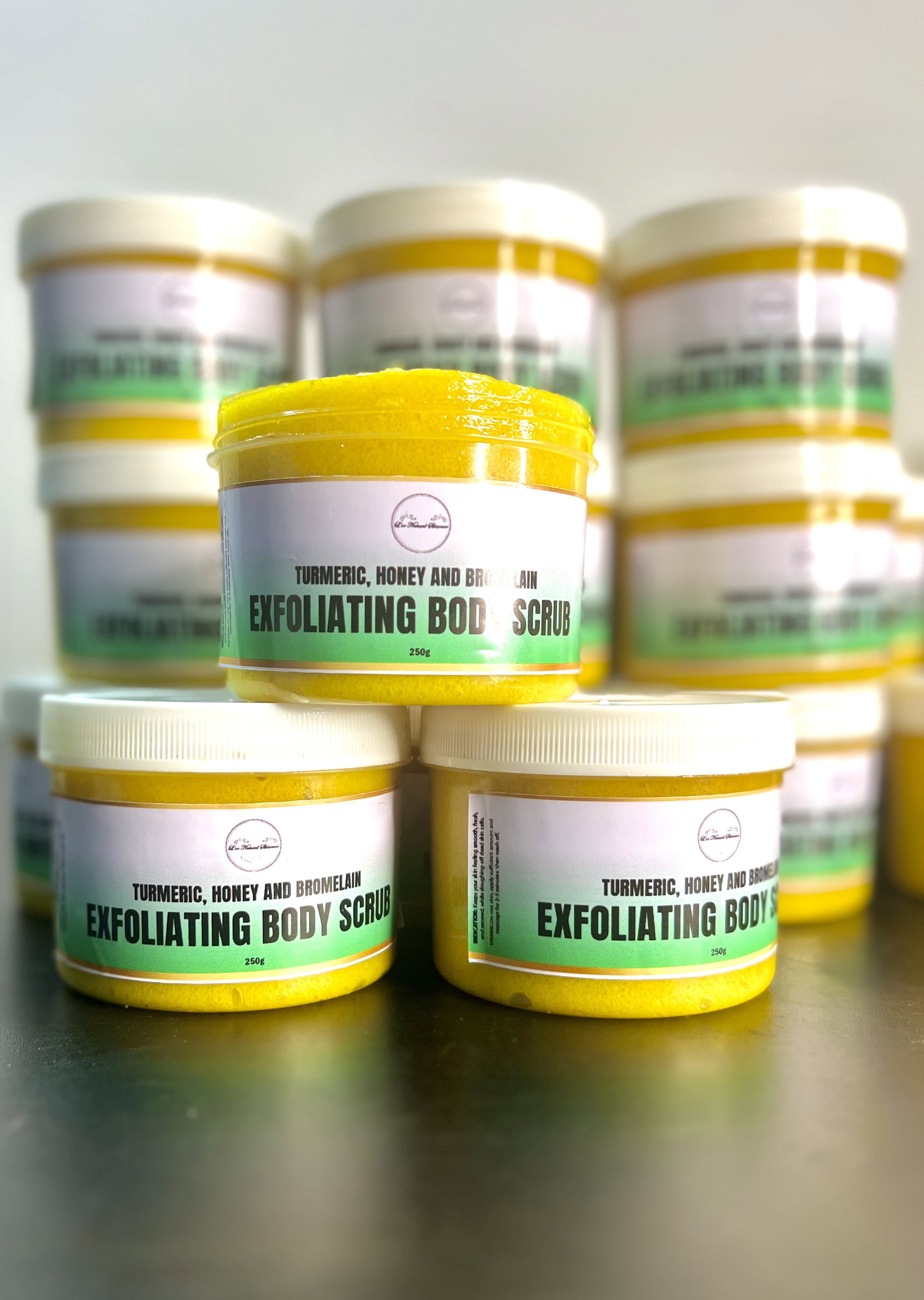 Turmeric,kojic acid and honey body scrub _1