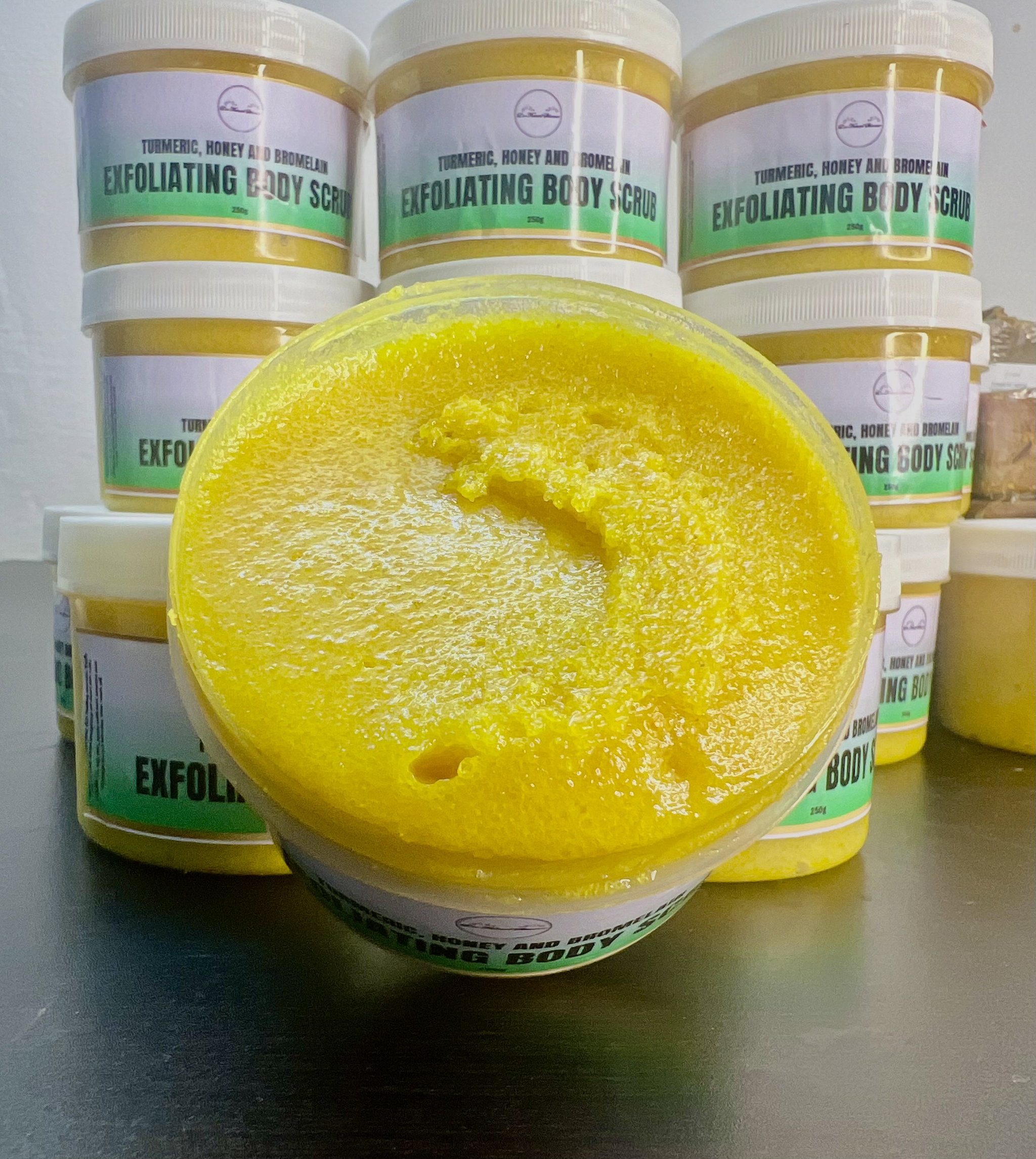 Turmeric,kojic acid and honey body scrub _0