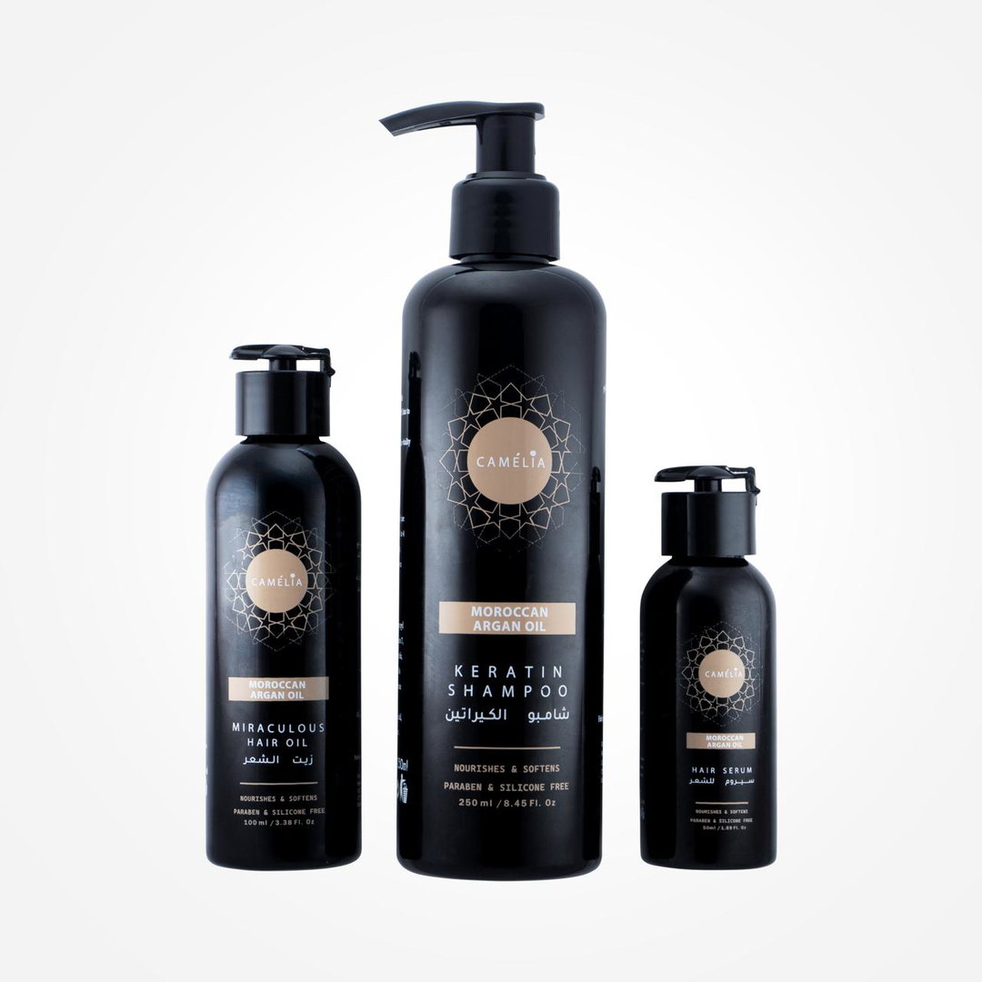 PACK (Keratin Shampoo + Miraculous Hair Oil + Hair Serum)