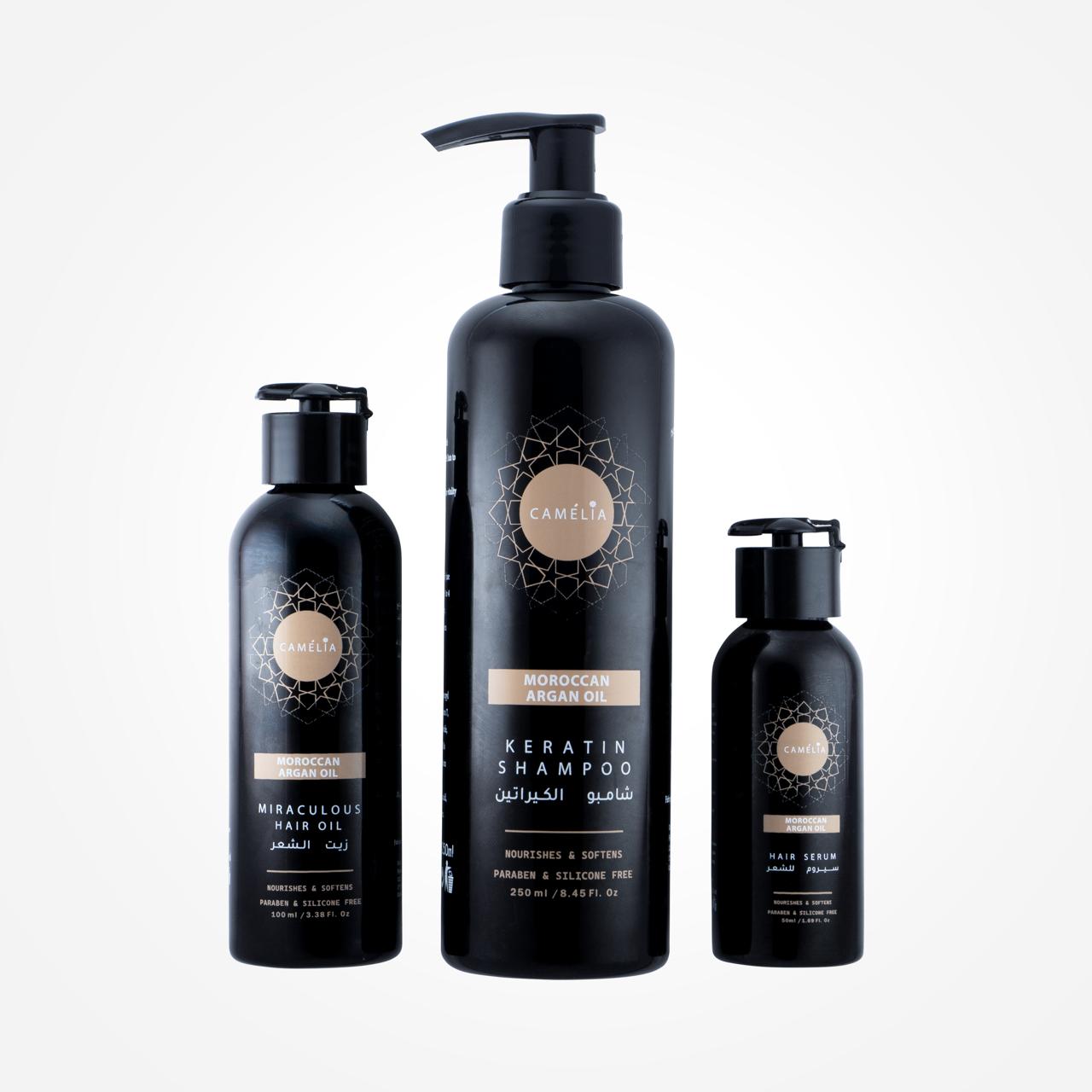 PACK (Keratin Shampoo + Miraculous Hair Oil + Hair Serum)_0