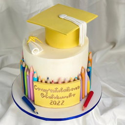 8inches 3 layers graduation cake 